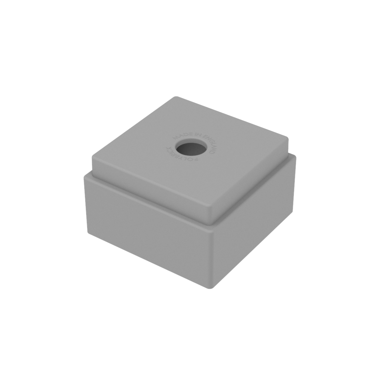 Bloque de construcción PolyBrick individual de plástico gris